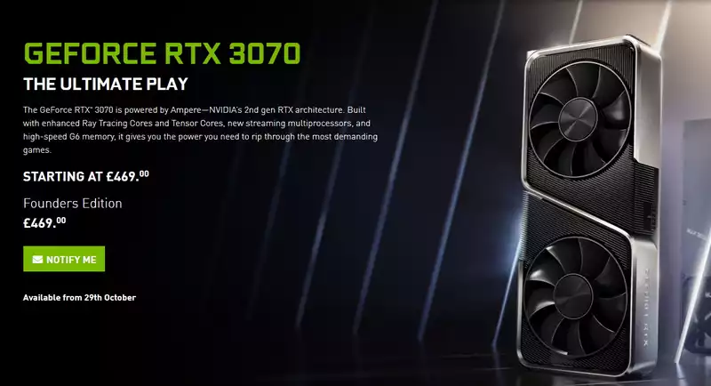 Nvidia postpones RTX 3070 launch to October 29.