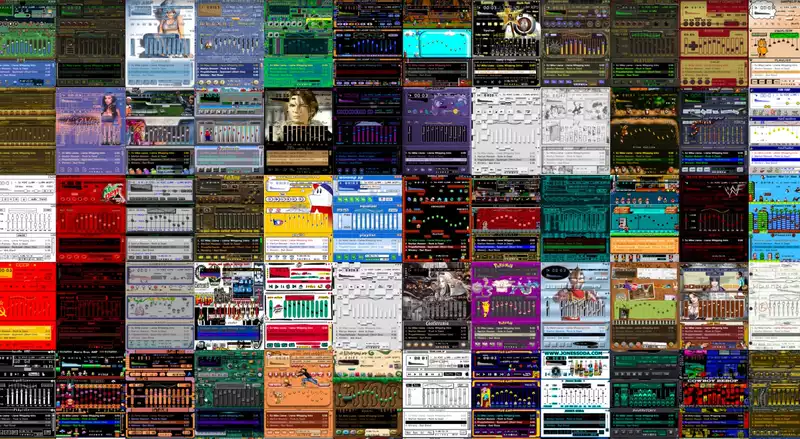 Permanent access to an interactive archive of 65,000 Winamp skins.