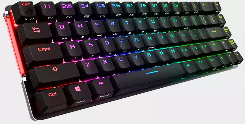 Asus Develops Ultra-Compact Wireless Gaming Keyboard with Touch Panel