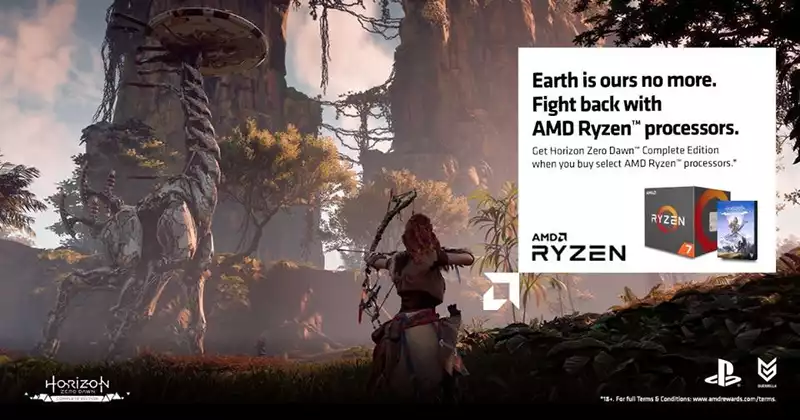 Get Horizon Zero Dawn for free with the purchase of select AMD Ryzen CPUs.