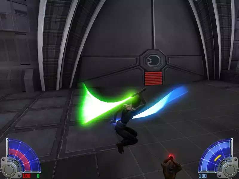 Cross-play accident between the PC version of "Star Wars: Jedi Academy" and the console version of "Star Wars: Jedi Academy" was a disaster.