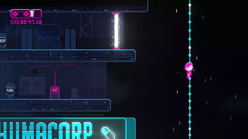 Lazr is a cyberpunk platformer with a free demo.