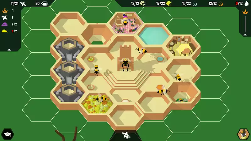 Create a thriving hive with the free bee management game "Hive Time"!