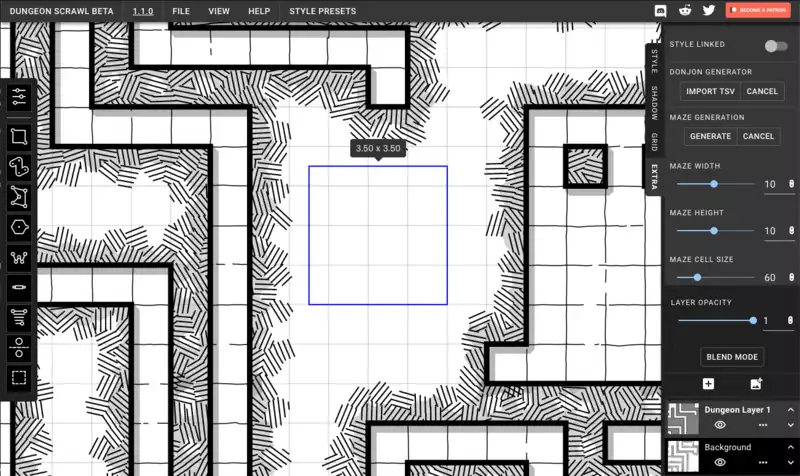 Dungeon Scrawl is a simple mapping tool for online RPGs.