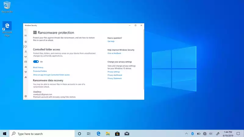 Windows 10 has a built-in feature to block ransomware.