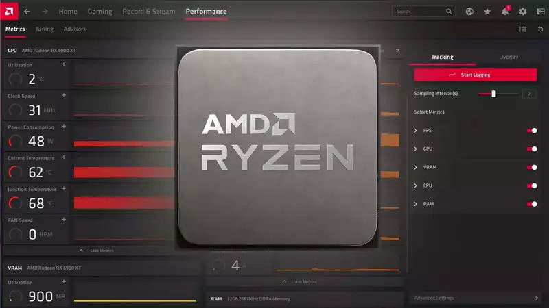 AMD Ryzen CPUs can now be probed from the new Radeon GPU software.