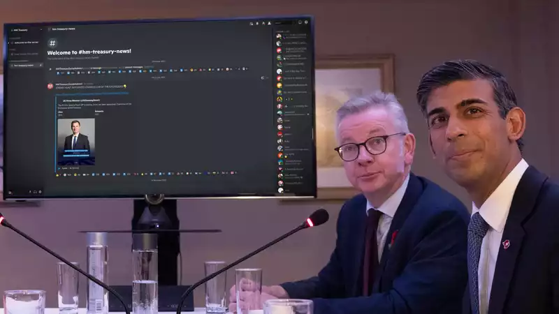 People bullying the UK government on the Discord server