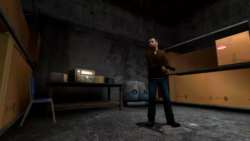 This fixed camera survival horror mod is like a teleporter accident between Half-Life and Resident Evil.