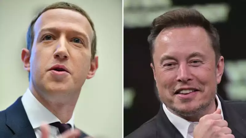 Elon Musk and Mark Zuckerberg bicker over the word "sanity" and eventually agree to fight in a cage