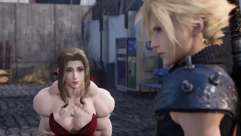 Final Fantasy 7" Masterpiece Mod Transforms Aerith Gainsborough into Aerith Gains Bro.