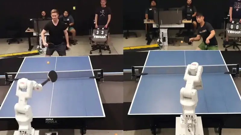 Having an AI-trained robot beat the average civilian at ping pong is better than I could have ever imagined.